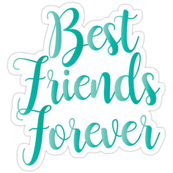 Best Friends Forever Blue Variant Stickers By Thepinecones Redbubble