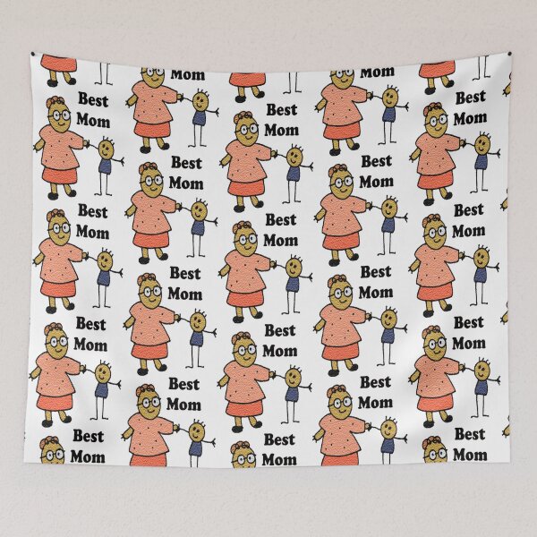 Item preview, Best Mom Ever Gift Childish Cartoon of Best Mom and Child, TPSSG    designed and sold by Shaafia.