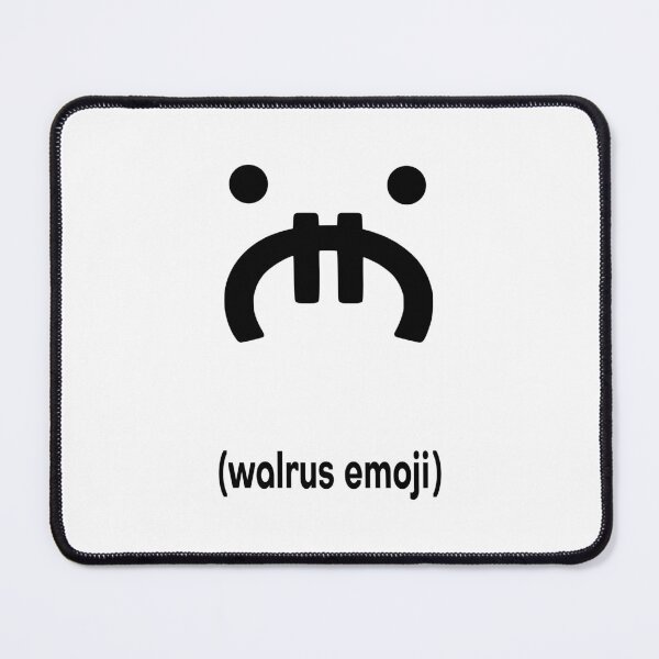 Item preview, Walrus Emoji Black designed and sold by floor3design.