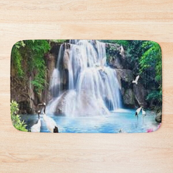Item preview, Peaceful Waterfall Scene Print on home gifts, decor, accessories and puzzles. designed and sold by lduke47.