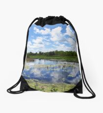 Sheldon Marsh - Cloud Reflection Drawstring Bag