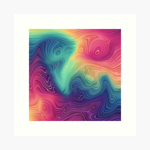 Item preview, Abstract Expressionist Rainbow designed and sold by Patternsadda.