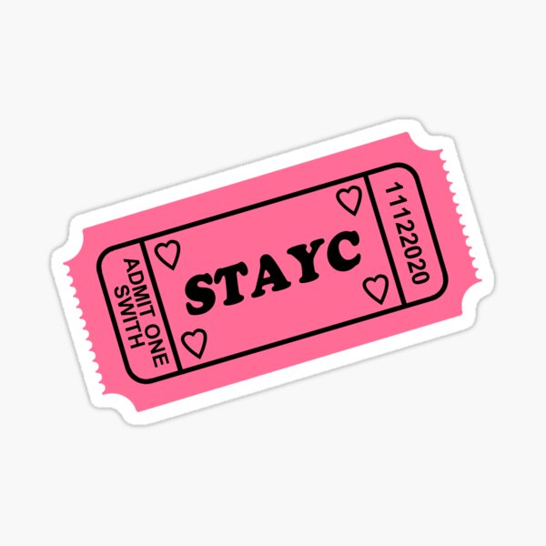 Stayc Concert Ticket Sticker Sticker For Sale By Simonsheart Redbubble 