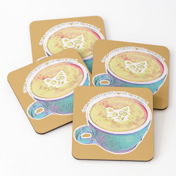 Item preview, Cat and Coffee First Then We Talk designed and sold by mmij.