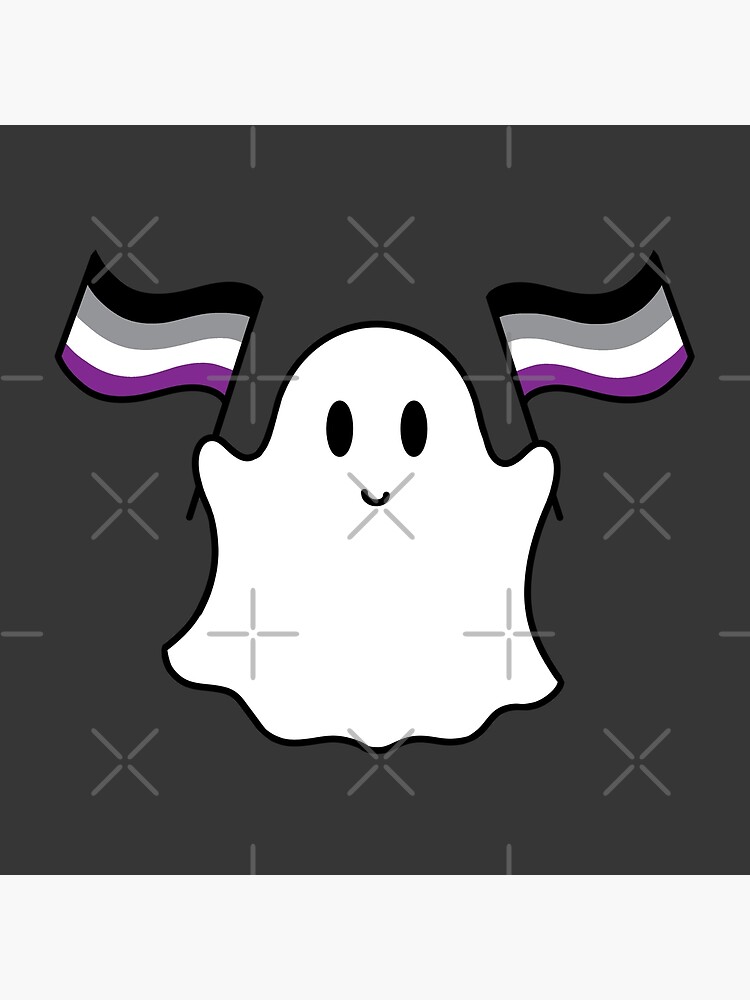 Ghost Asexual Pride Flag Poster For Sale By Doesartandstuff Redbubble
