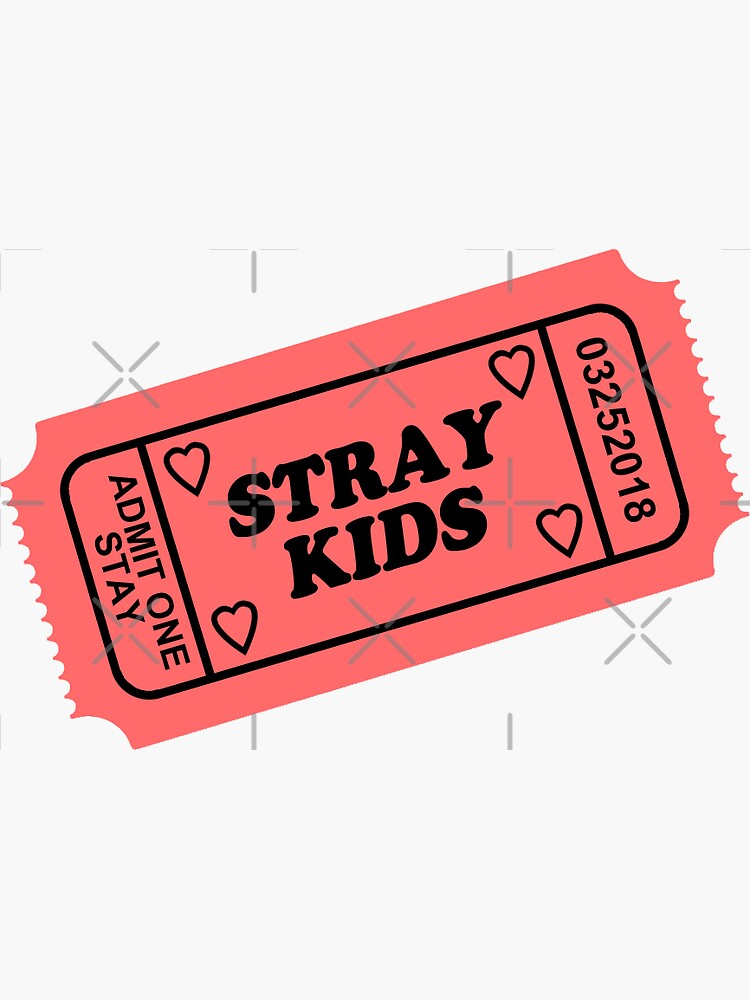"Stray Kids Concert Ticket Sticker" Sticker for Sale by simonsheart Redbubble