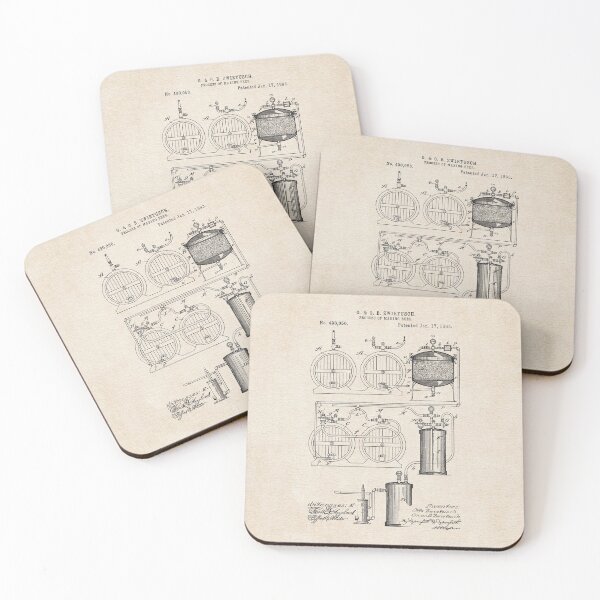 Item preview, PATENT DRAWING / 1893 - Process Of Making Beer designed and sold by danielcoulmann.