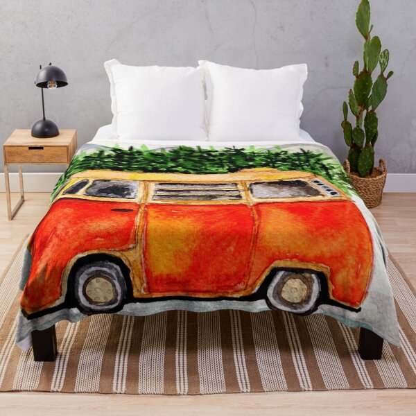Item preview, Camper illustration in watercolors, camping in watercolors, illustration designed and sold by Ala Lopatniov.