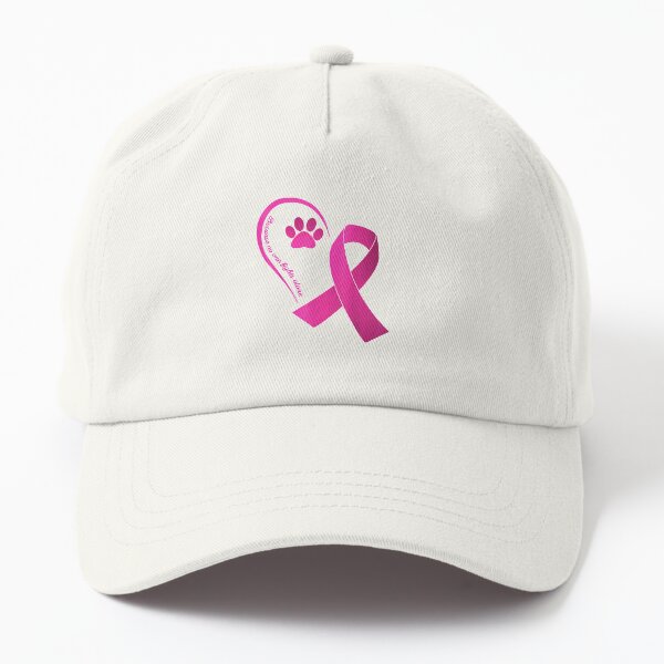 Pink Dog Paws Heart Warrior Because No One Fight Alone T-Shirt Dad Hat