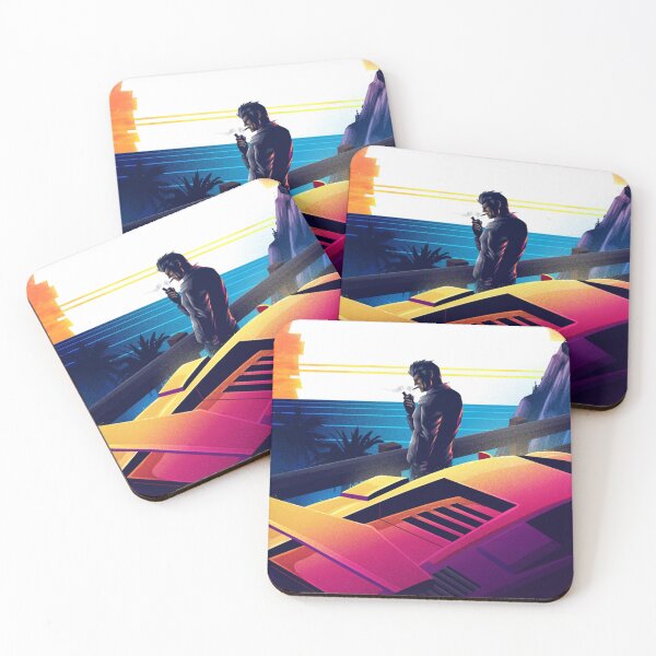 Item preview, Synthwave Retro Car and Sunset Scene Digital Art designed and sold by Rakuten Mallor.