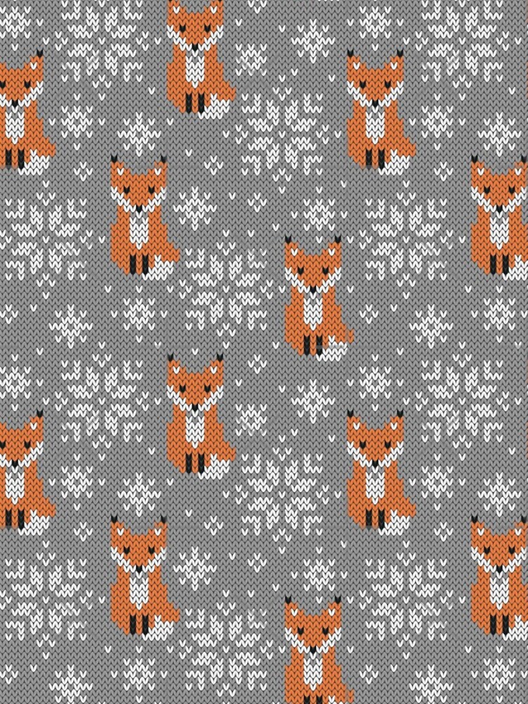 Aperçu 4 sur 4. Coque iPhone avec l'œuvre Renards jacquard créée et vendue par olgart.