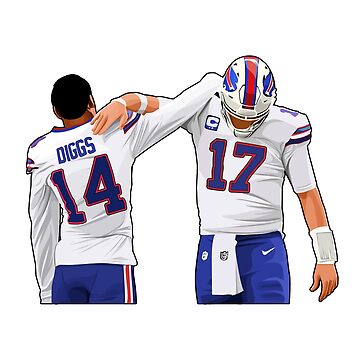 Buffalo Bills Stefon Diggs #14, Josh Allen #17, Matt Barkley #11