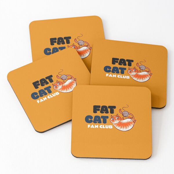 Item preview, Fat Cat Fan Club designed and sold by The Cultured  Noodle.