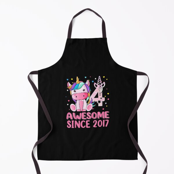 Item preview, Kids Unicorn 4th Birthday Girl Awesome Since 2017 4 Year Old designed and sold by ShellyDeCeuster.