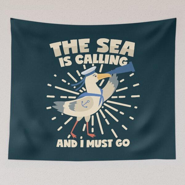 Item preview, The sea is calling saying seagull binoculars wanderlust designed and sold by voidea.