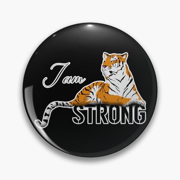 Item preview, Majestic tiger with I am strong text designed and sold by CiniArt.