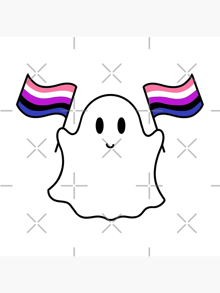 Ghost Genderfluid Pride Flag Poster For Sale By Doesartandstuff