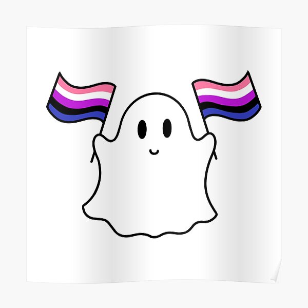 Ghost Genderfluid Pride Flag Poster For Sale By Doesartandstuff