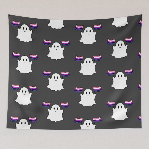 Item preview, Ghost genderfluid pride flag  designed and sold by DoesArtAndStuff.