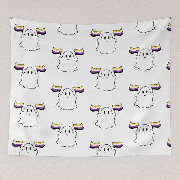 Item preview, Ghost nonbinary pride flag  designed and sold by DoesArtAndStuff.