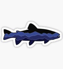 Pegatina Trout Graphic- Black, Montañas