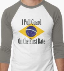 First Date BJJ (Black) Men's Baseball ¾ T-Shirt