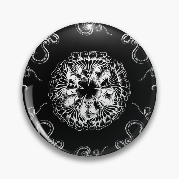Item preview, Micro-Nature no 36 -Intricate White on Black  background designed and sold by Point-Of-DD.