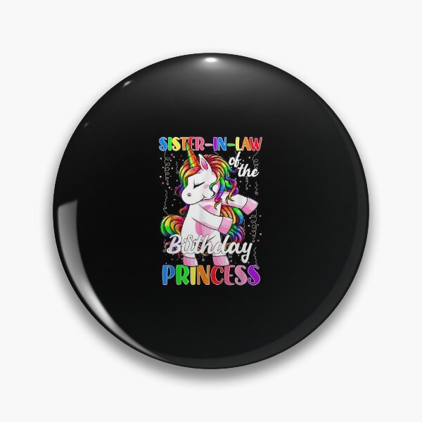 Item preview, Sister-in-law of the Birthday Princess Girl Flossing Unicorn designed and sold by KimHolleyn.