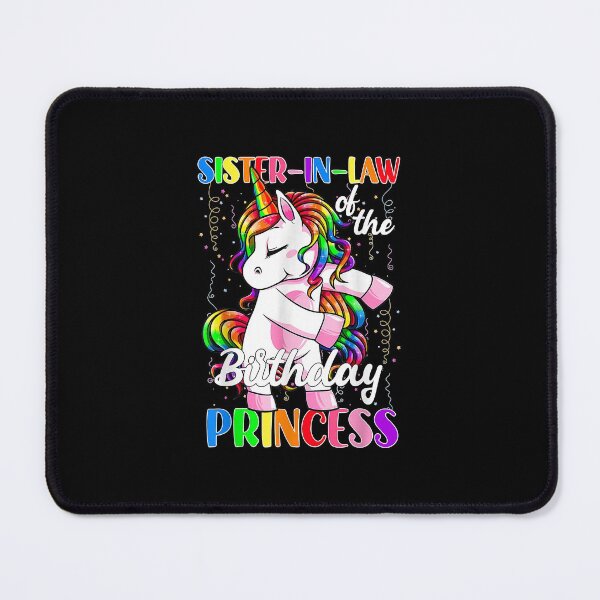 Item preview, Sister-in-law of the Birthday Princess Girl Flossing Unicorn designed and sold by KimHolleyn.