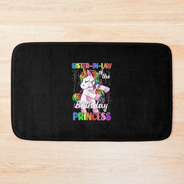 Item preview, Sister-in-law of the Birthday Princess Girl Flossing Unicorn designed and sold by KimHolleyn.