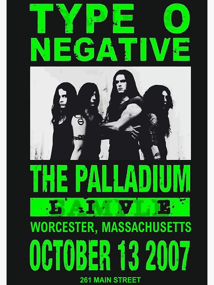 "Type O Negative Concert Tour Cozy" Poster by BrynleeBcalder Redbubble