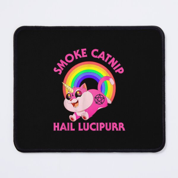 Item preview, Smoke Catnip Hail Lucipurr, Funny Satan Cat Unicorn Meme designed and sold by KimHolleyn.