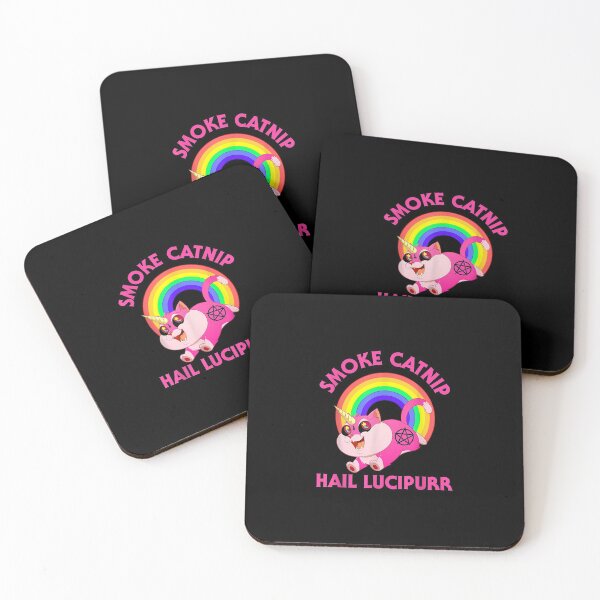 Item preview, Smoke Catnip Hail Lucipurr, Funny Satan Cat Unicorn Meme designed and sold by KimHolleyn.