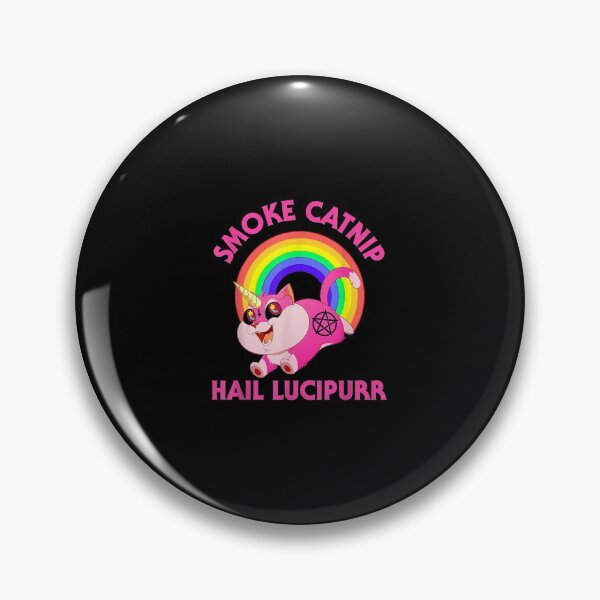 Item preview, Smoke Catnip Hail Lucipurr, Funny Satan Cat Unicorn Meme designed and sold by KimHolleyn.