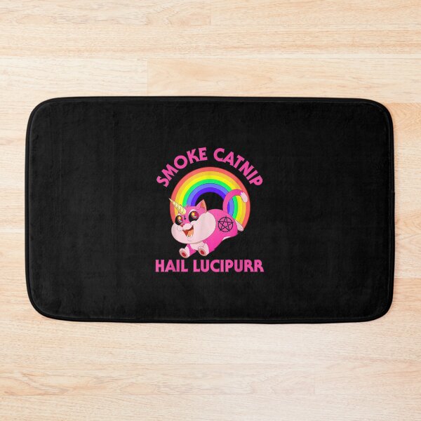 Item preview, Smoke Catnip Hail Lucipurr, Funny Satan Cat Unicorn Meme designed and sold by KimHolleyn.