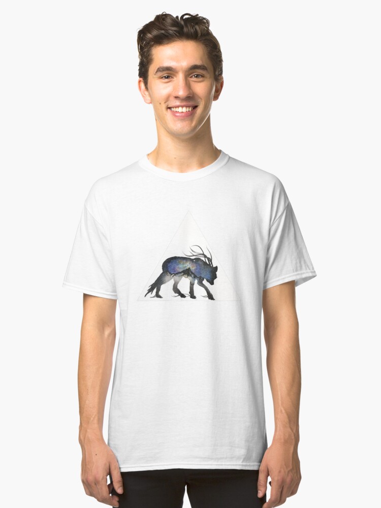 Alternate view of Alaskan Galaxy Wolf. Classic T-Shirt