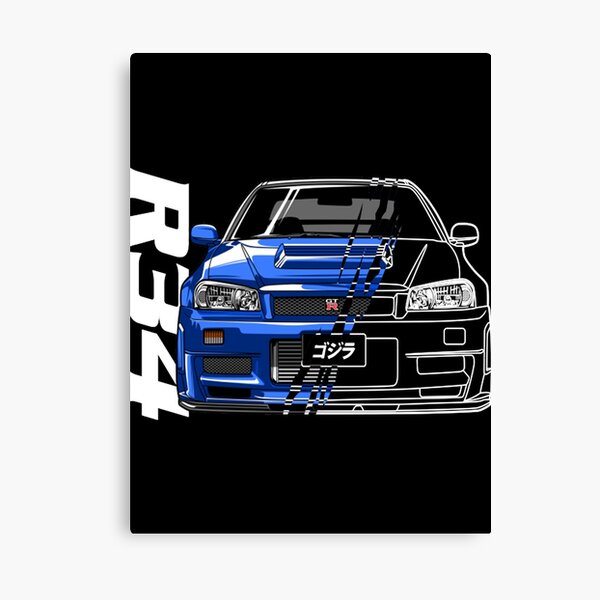 Nissan Skyline GTR R34 Leinwanddruck