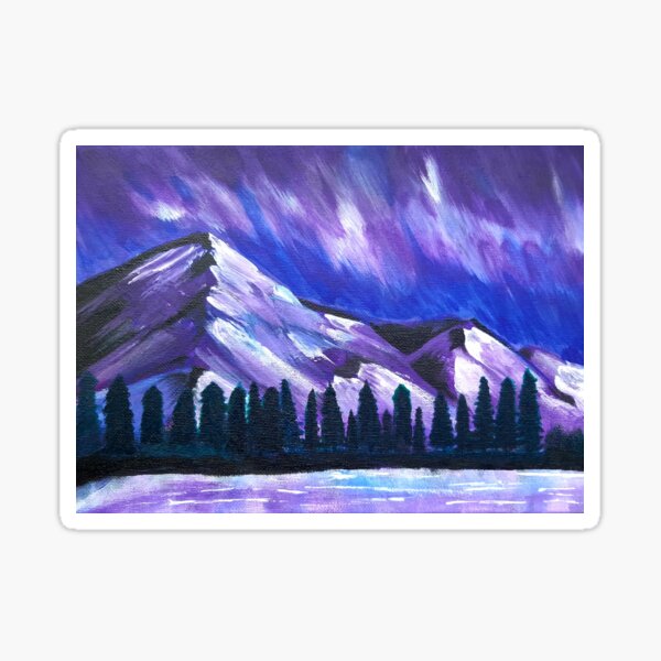 Vista previa del artículo con la obra «Aurora Borealis cielo - Montaña», diseñado y vendido por LukjanovArt.