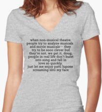 Nicht Musical Theater Menschen Tailliertes T-Shirt mit V-Ausschnitt