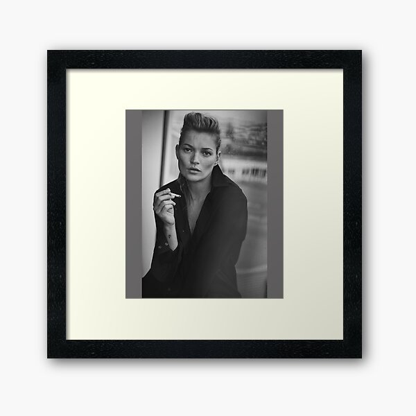 Item preview, Smoking Kate Moss black and white photo Premium  designed and sold by SHANEDSN.