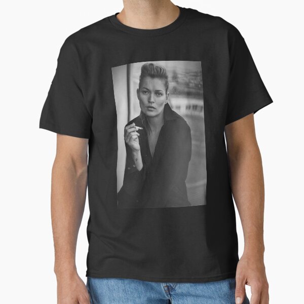 Item preview, Smoking Kate Moss black and white photo Premium  designed and sold by SHANEDSN.