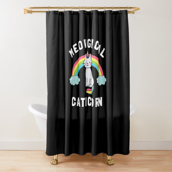 Caticorn Cat Shower Curtain