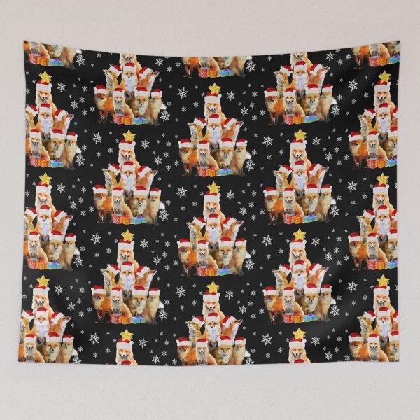 Item preview, christmas fox tree for upcoming Xmas holidays designed and sold by reginaturner.