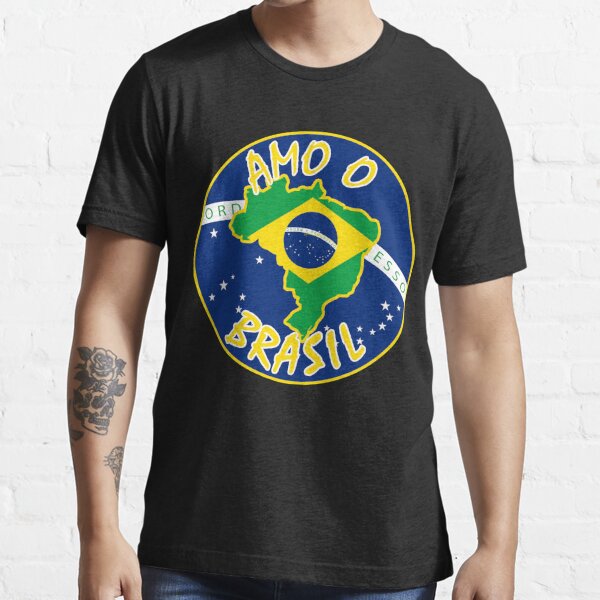 I Love Brazil - Amo O Brasil Essential T-Shirt for Sale by TeesForTheWorld