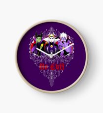 Three Wise Villains (Purple) Clock