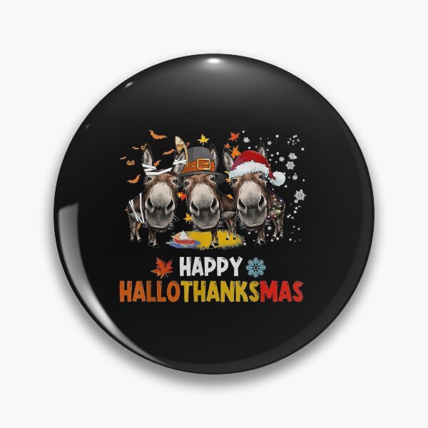 Artikelvorschau, Donkey Happy HalloThanksMas Halloween Thanksgiving Christmas entworfen und verkauft von Evrard123123.