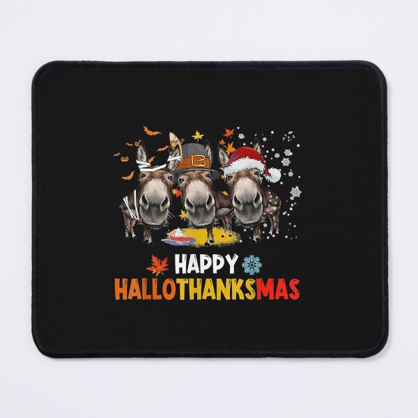 Item preview, Donkey Happy HalloThanksMas Halloween Thanksgiving Christmas designed and sold by Evrard123123.
