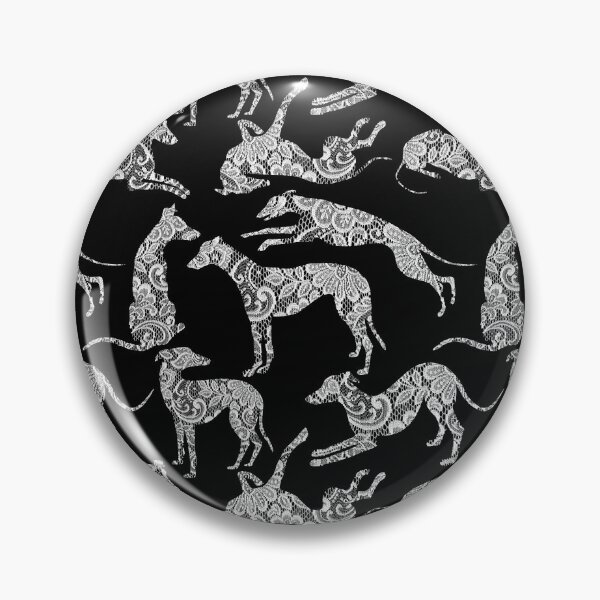 Item preview, Greyhound Vintage Lace on Black designed and sold by GreytGraphicals.