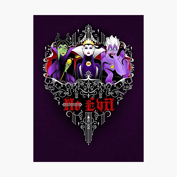 Three Wise Villains (Purple) Photographic Print