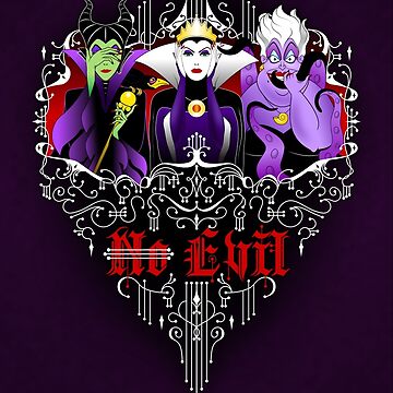 Artwork thumbnail, Three Wise Villains (Purple) by SwanStarDesigns